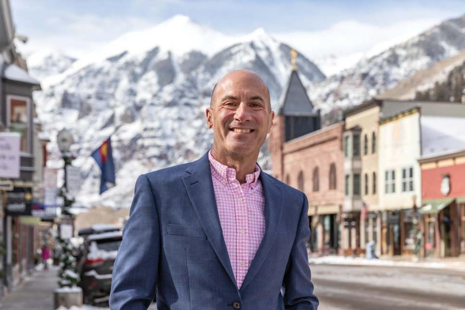 Teddy Errico photographed in downtown Telluride