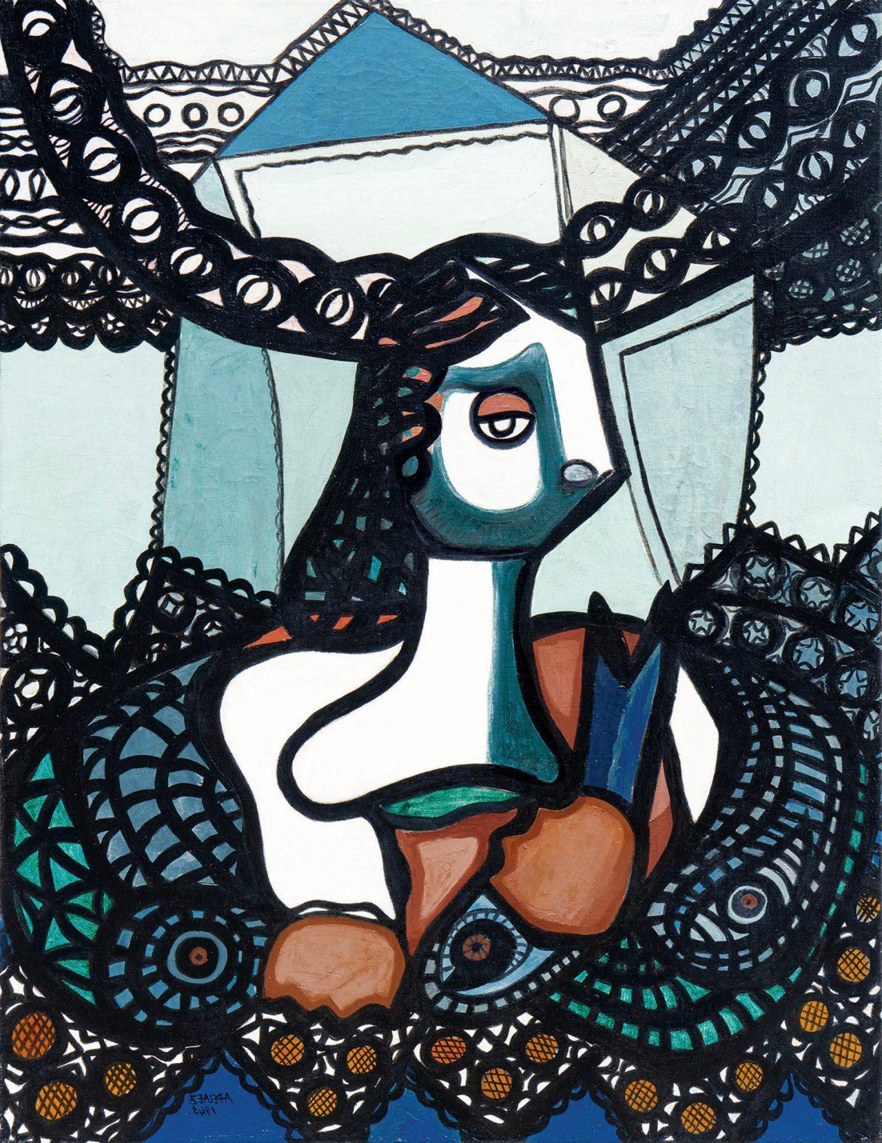 阿米莉亚PelÃ’(1896年~ 1968年)
拿鱼的女人| Mujer conpez, 1948
布面油画| Ã³leo sobre lienzo, Col. Cernuda法国当代艺术
